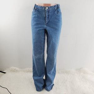 Pendleton Womens Blue High Rise Straight Leg Stretch Denim Jeans Size 14
